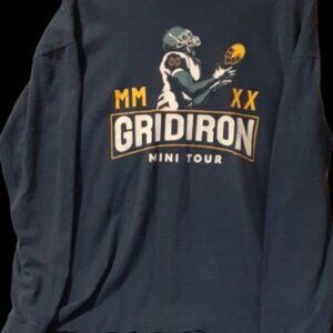 Nice!! Old Chicago Gridiron XX Mini Tour Men's Navy- Shirt Long Sleeve 2XLarge